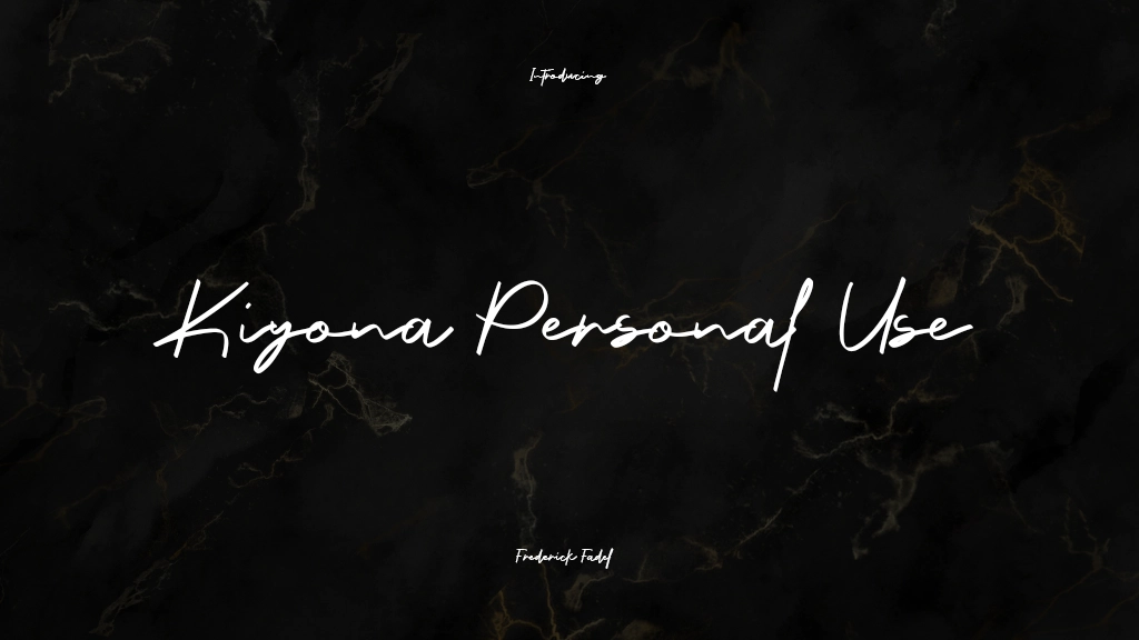 Kiyona Personal Use Font Sample Images  1