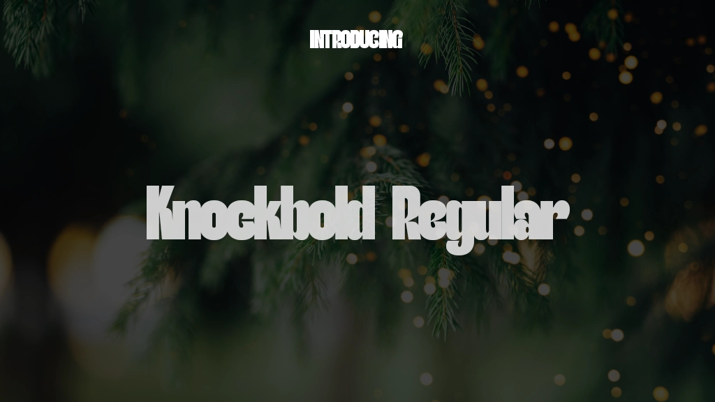 Knockbold Regular Font Sample Images  1