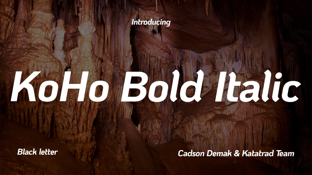 KoHo Bold Italic Font Sample Image 1