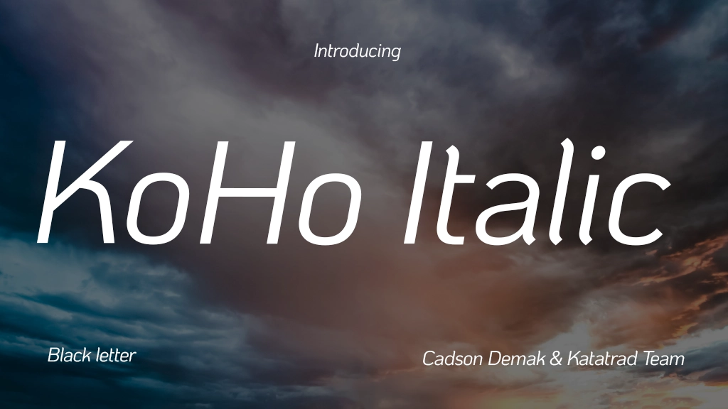 KoHo Italic Font Sample Image 1