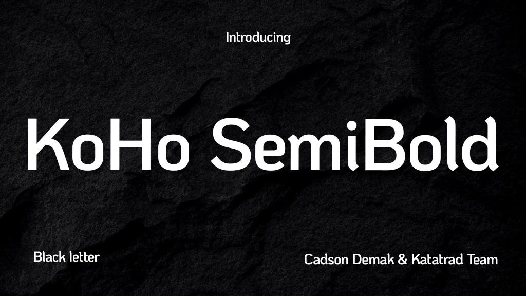 KoHo SemiBold Font Sample Image 1