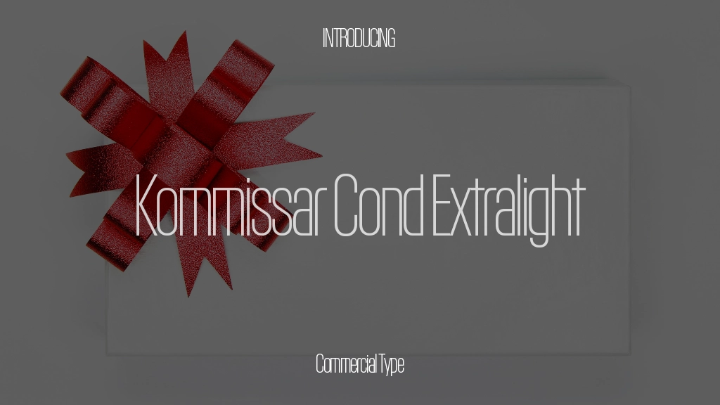 Kommissar Cond Trial Extralight Font Sample Images  1