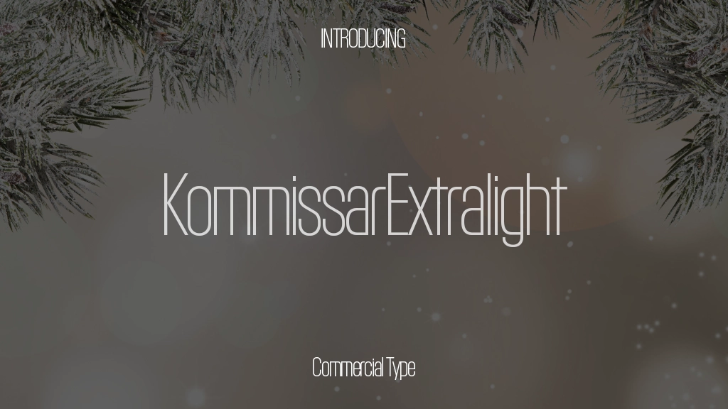 Kommissar Trial Extralight Font Sample Images  1