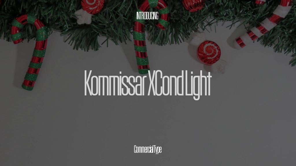 Kommissar XCond Trial Light Font Sample Images  1