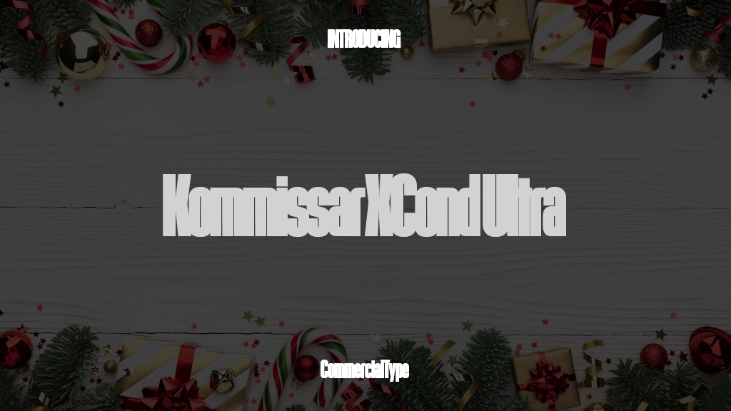 Kommissar XCond Trial Ultra Font Sample Images  1