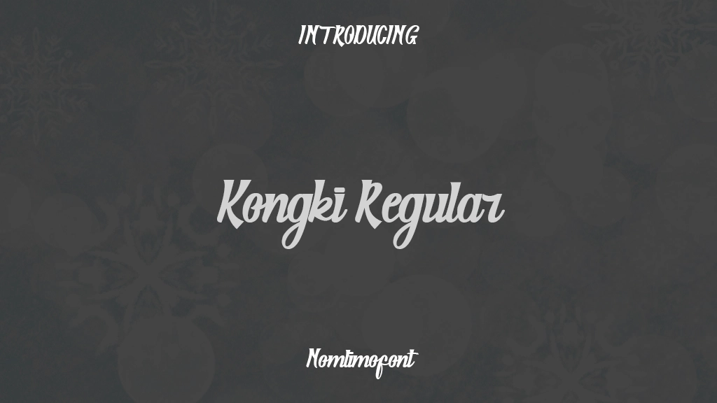 Kongki Regular Font Sample Images  1