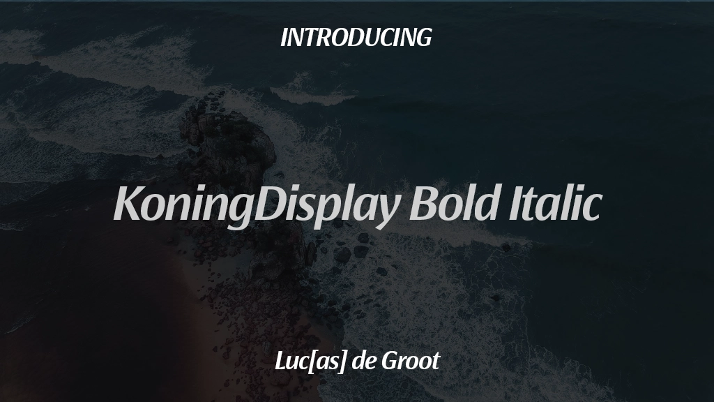 KoningDisplay Trial Bold Italic Images d’exemples de polices  1