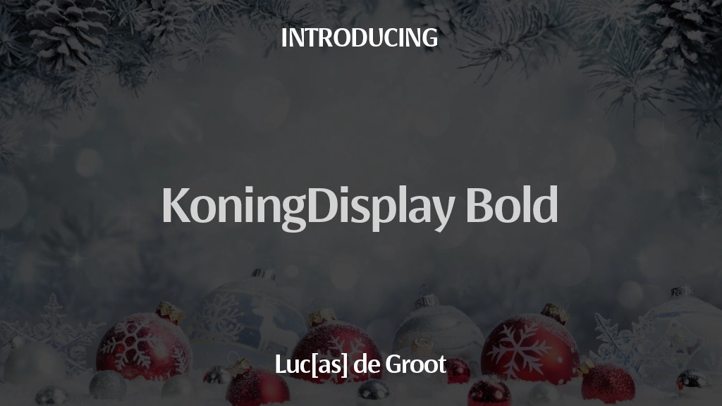 KoningDisplay Trial Bold 字体样本图像  1