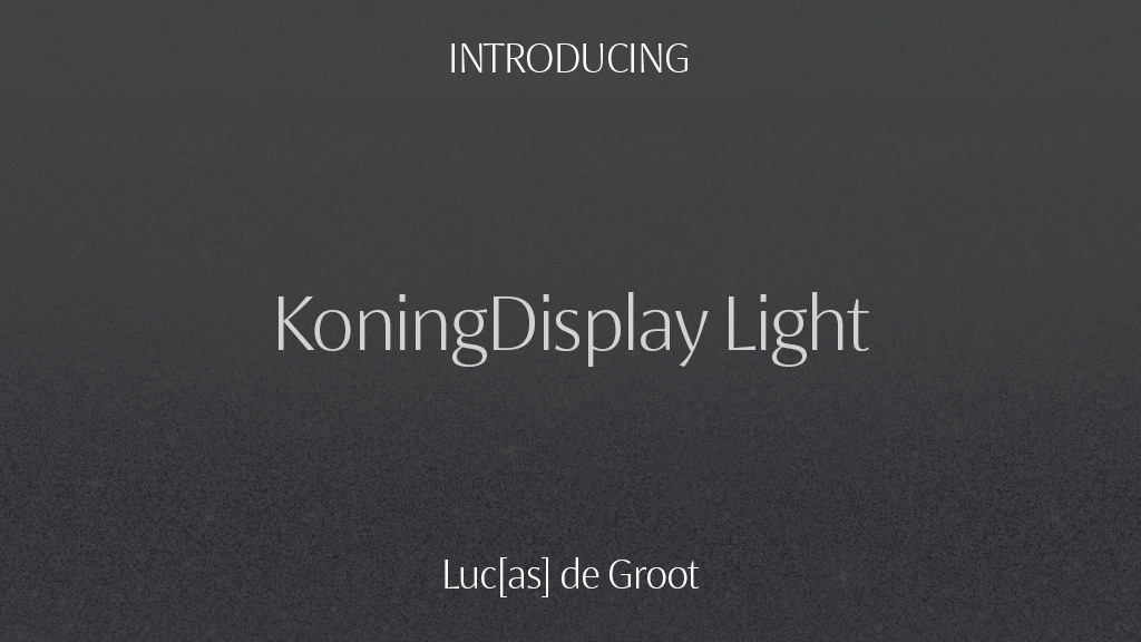 KoningDisplay Trial Light Imagens de amostra de fonte  1