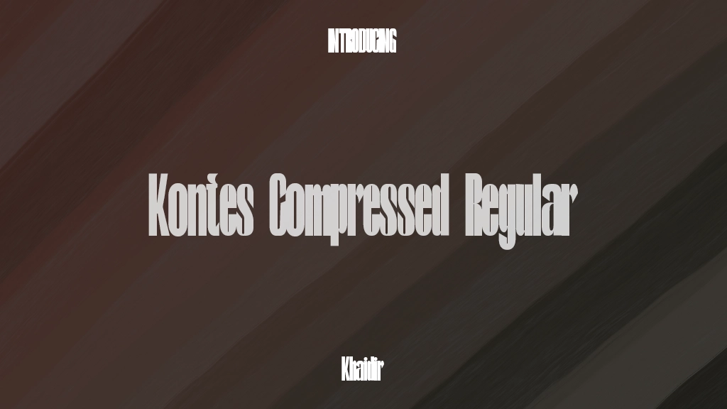 Kontes Compressed Regular Images d’exemples de polices  1