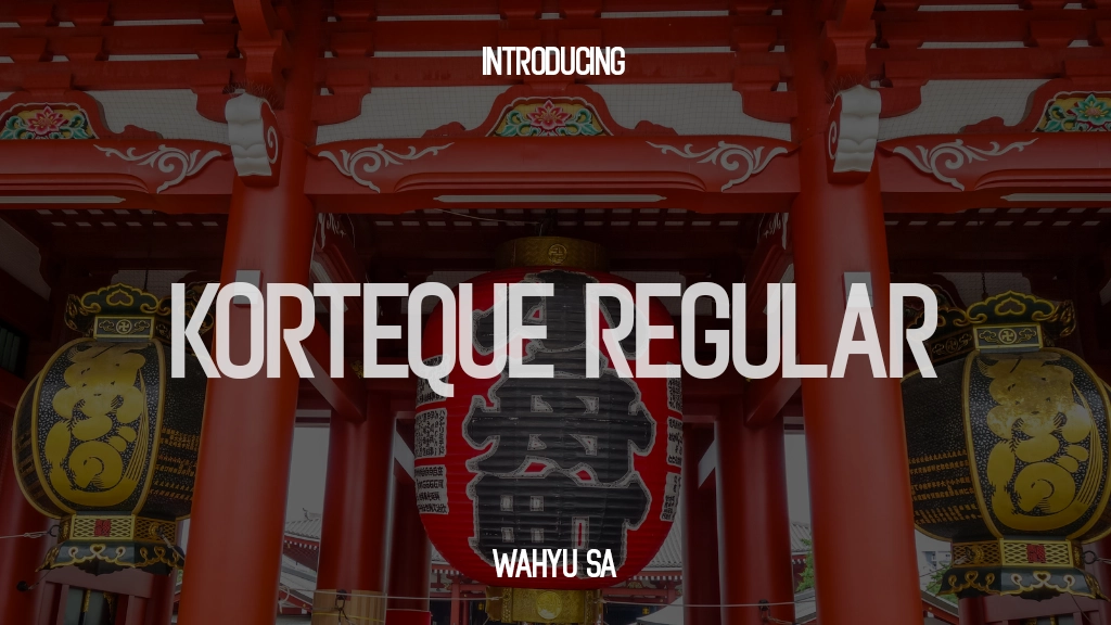 Korteque Regular Font Sample Images  1