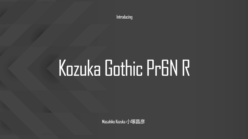 Kozuka Gothic Pr6N R Font Sample Images  1