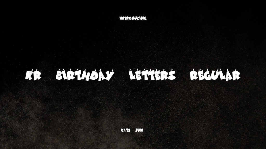 KR Birthday Letters Regular Font Sample Images  1