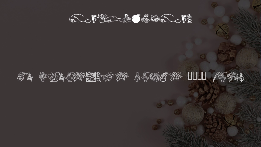 KR Christmas Dings 2004 Five Font Sample Images  1