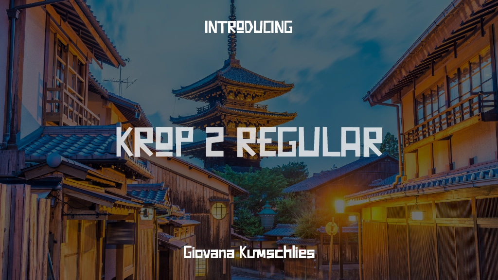 KROP 2 Regular Font Sample Images  1