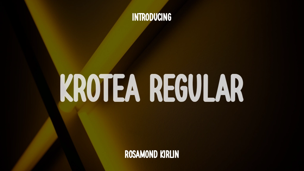 Krotea Regular Font Sample Images  1