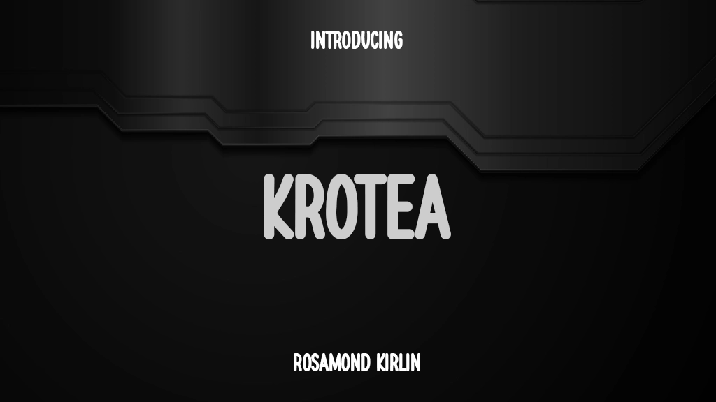 Krotea Font Sample Images  1