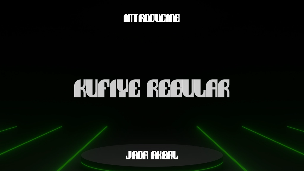 Kufiye Regular Font Sample Images  1