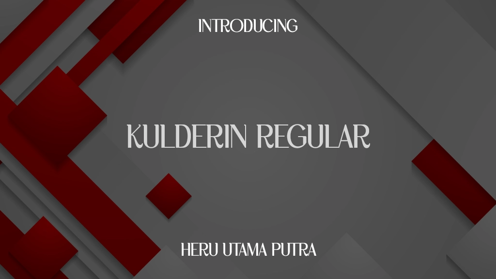 Kulderin Regular Font Sample Images  1