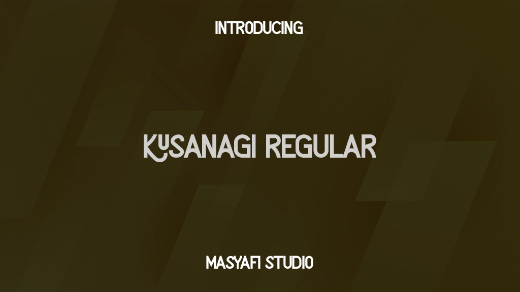 Kusanagi Regular フォントサンプル画像  1