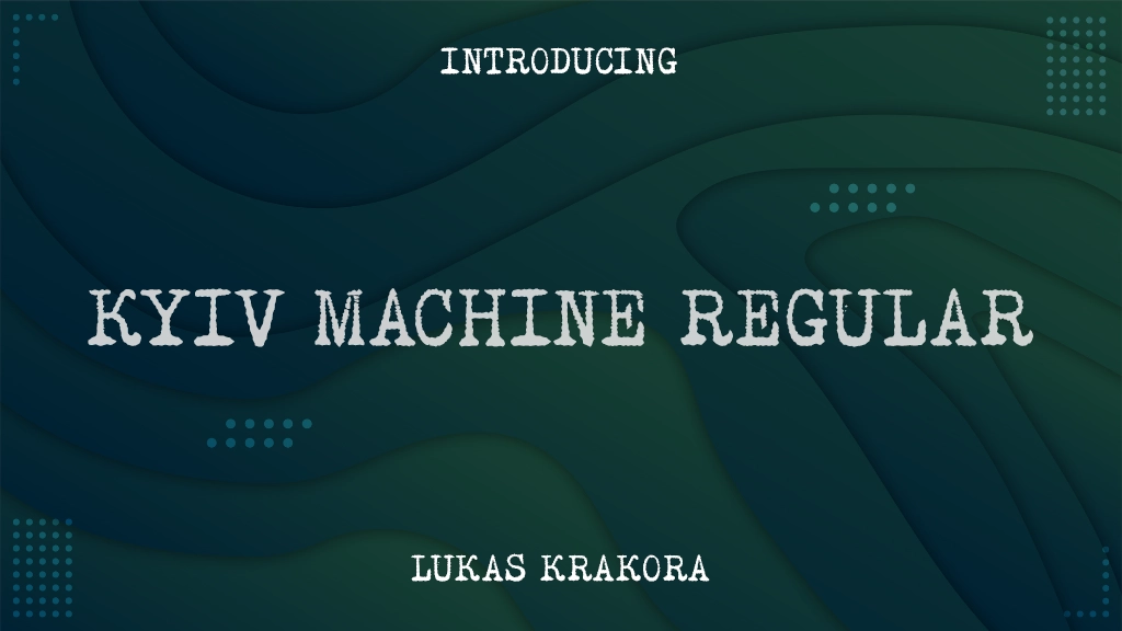 Kyiv Machine Regular Font Sample Images  1