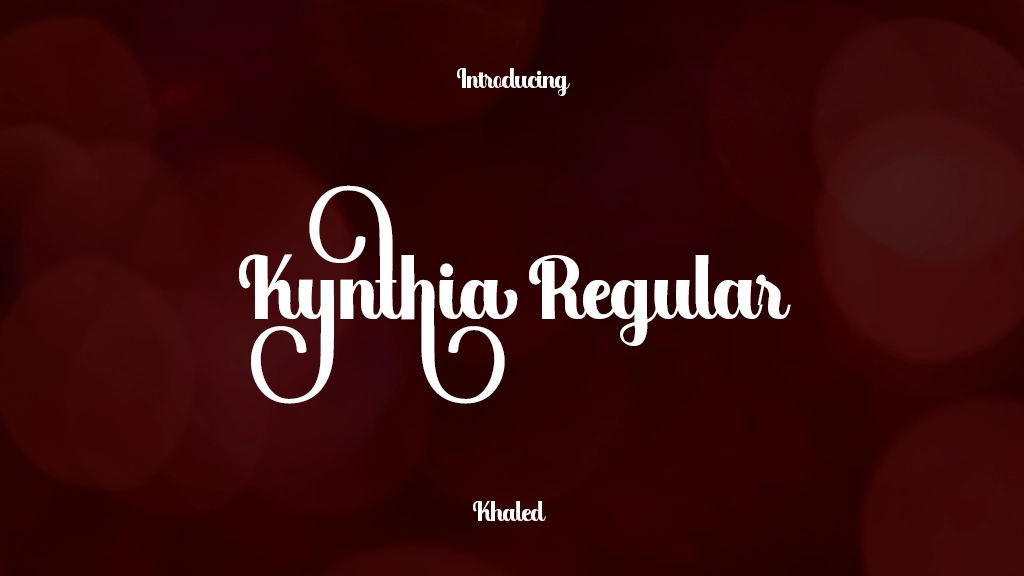 Kynthia Regular Font Sample Images  1