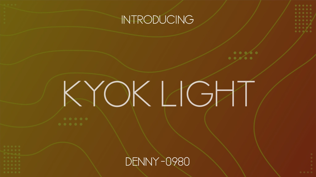 Kyok Light Font Sample Images  1