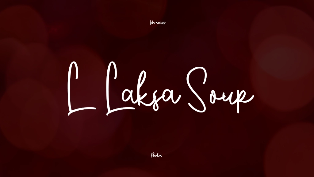 L Laksa Soup Images d’exemples de polices  1