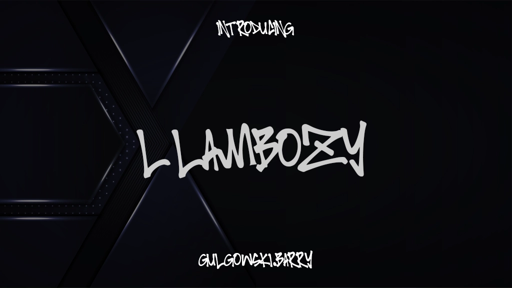 L Lambozy Font Sample Images  1