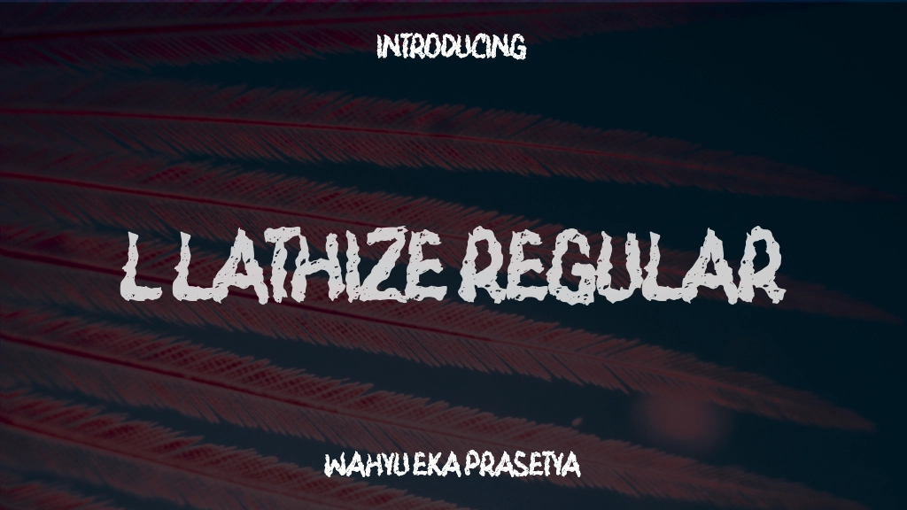 L Lathize Regular Font Sample Images  1