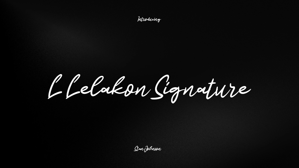 L Lelakon Signature Immagini di esempio dei caratteri  1