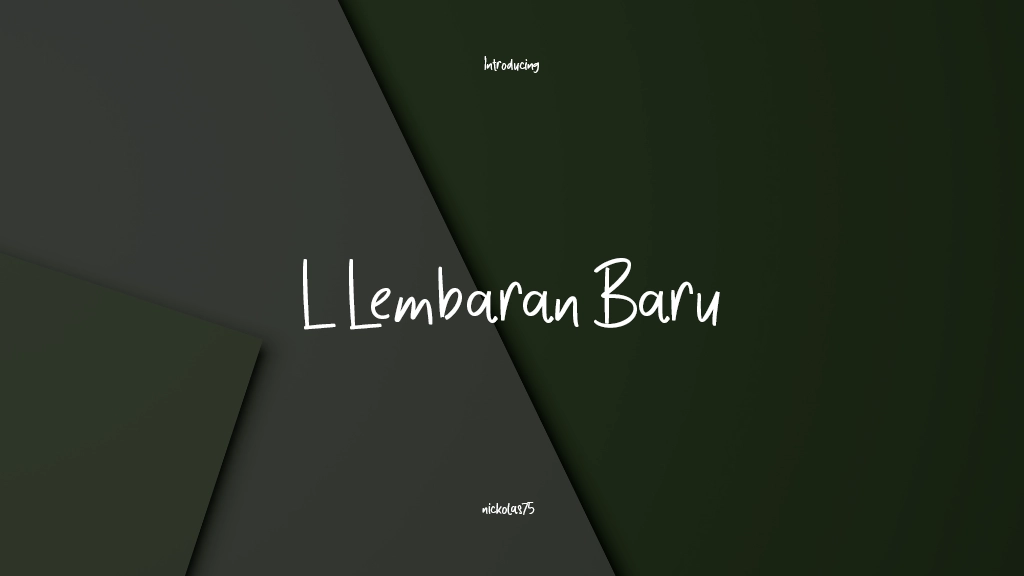 L Lembaran Baru Font Sample Images  1