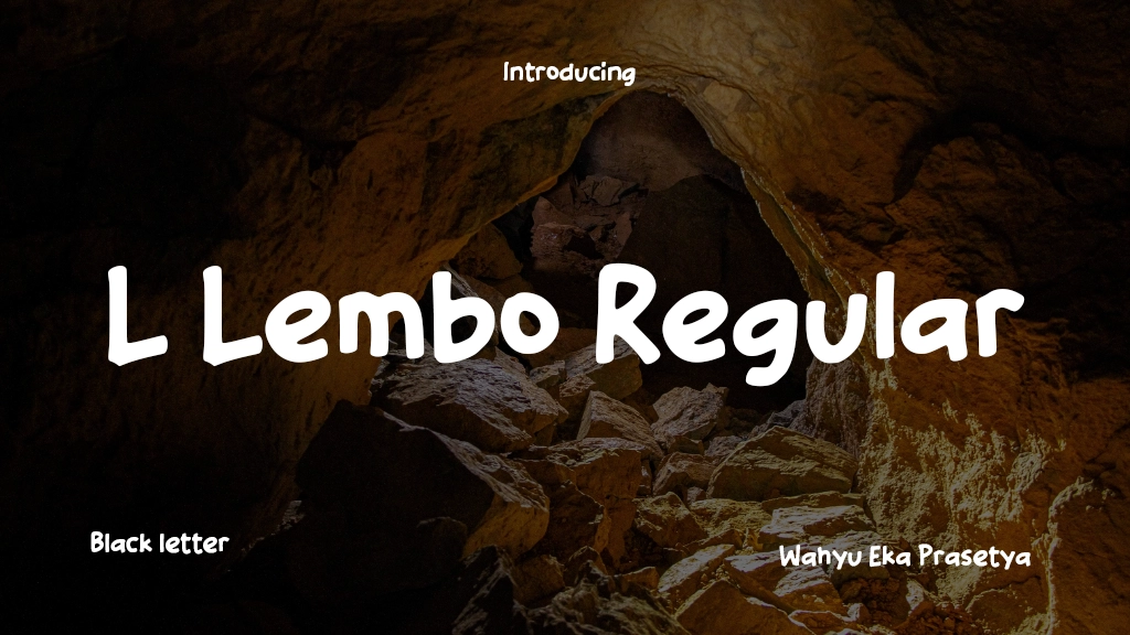 L Lembo Regular Font Sample Image 1