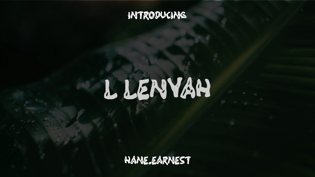 L Lenyah Font Sample Images  1