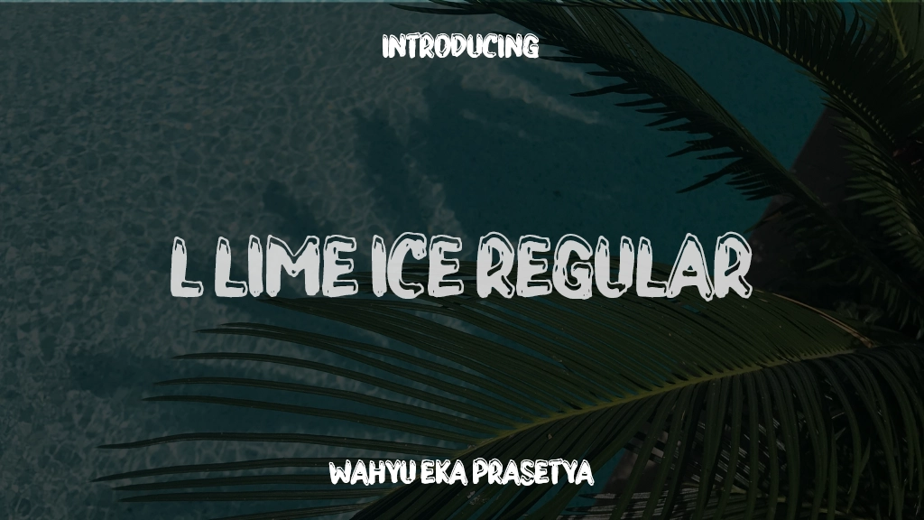 L Lime Ice Regular Imágenes de muestra de fuentes  1