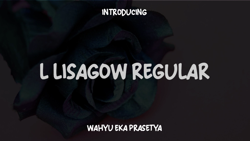 L Lisagow Regular Font Sample Images  1