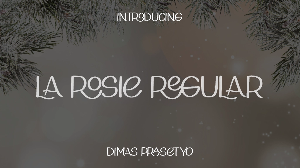 La Rosie Regular Font Sample Images  1