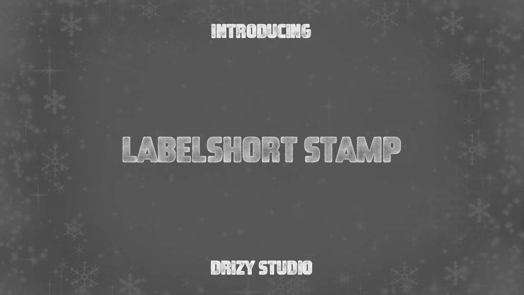 Labelshort Stamp 字体样本图像  1