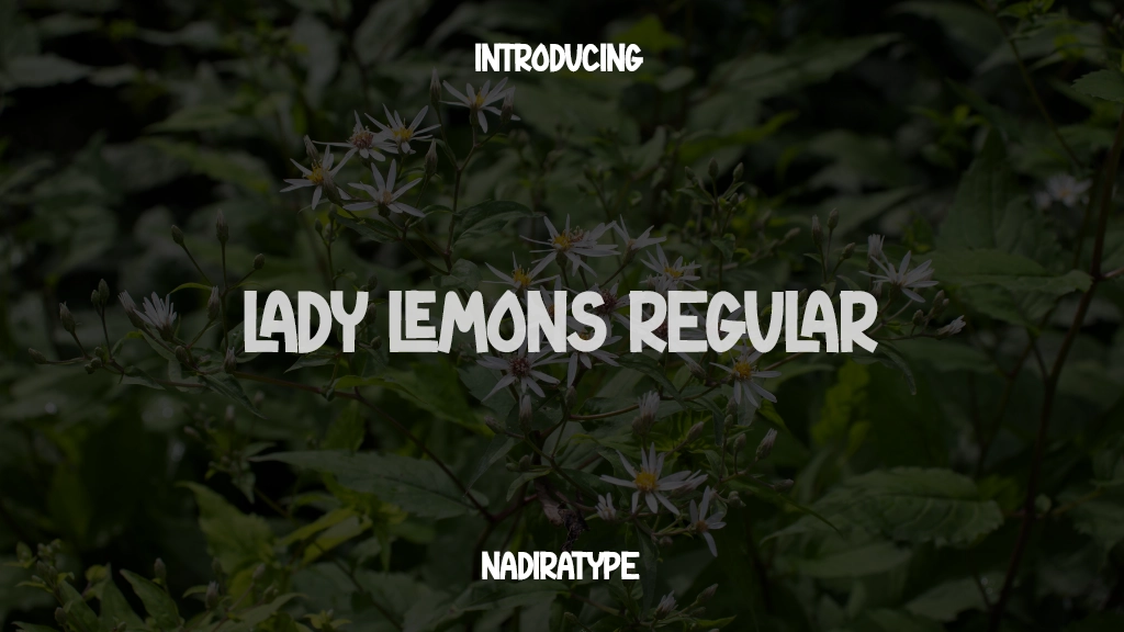 Lady Lemons Regular Imágenes de muestra de fuentes  1