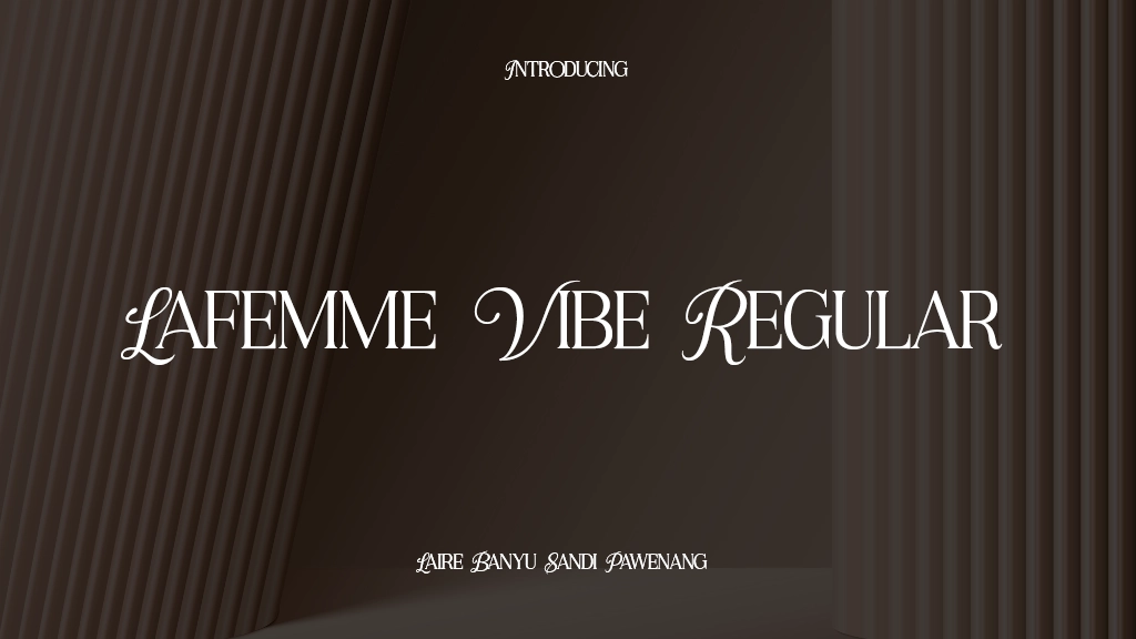 Lafemme Vibe Regular 字体样本图像  1