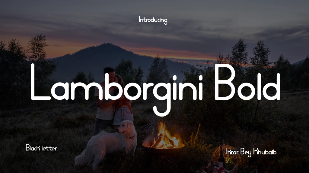 Lamborgini Bold Font Sample Image 1