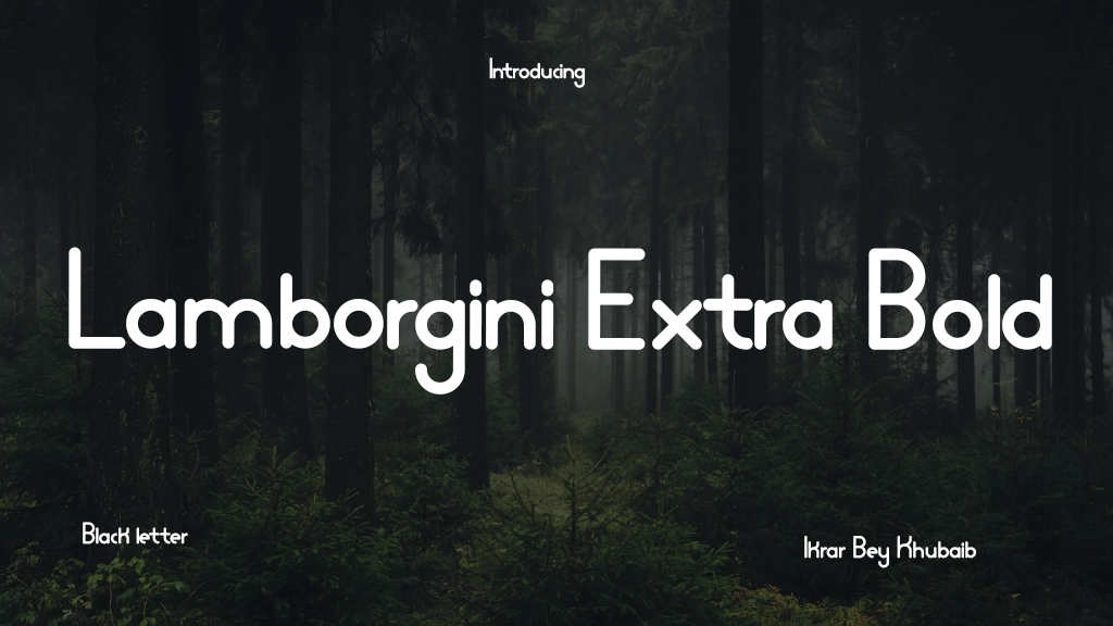 Lamborgini Extra Bold Font Sample Image 1