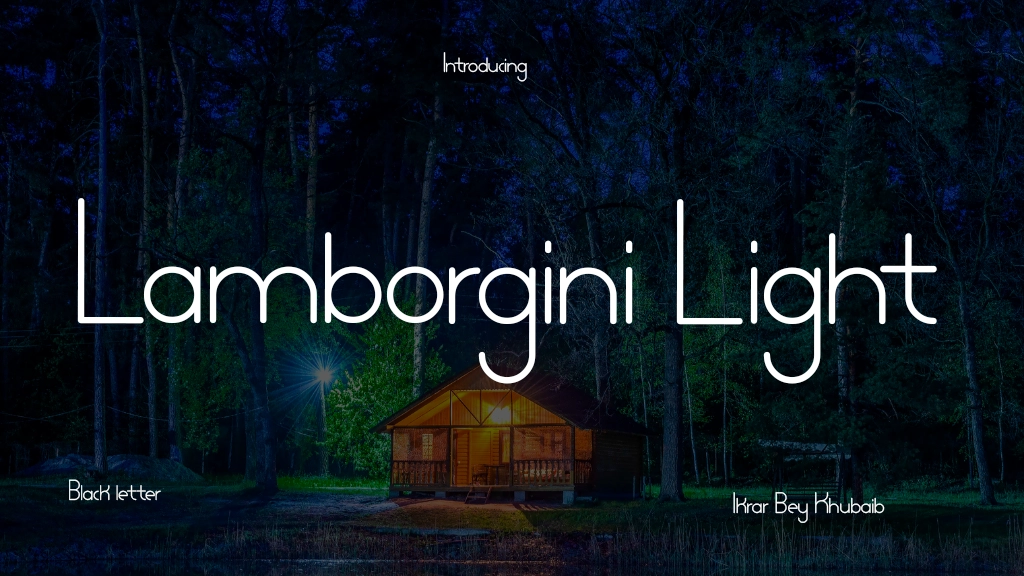 Lamborgini Light Font Sample Image 1