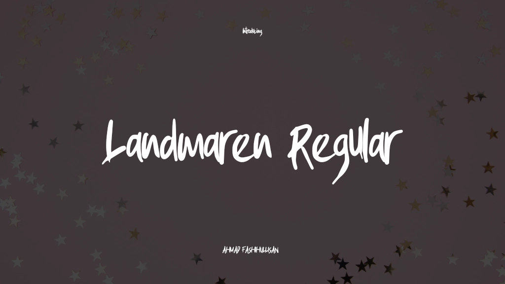 Landmaren Regular Beispielbilder für Schriftarten  1