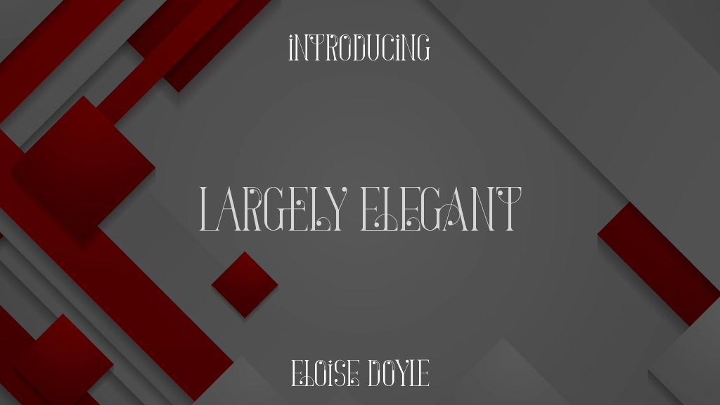 Largely Elegant 글꼴 샘플 이미지  1