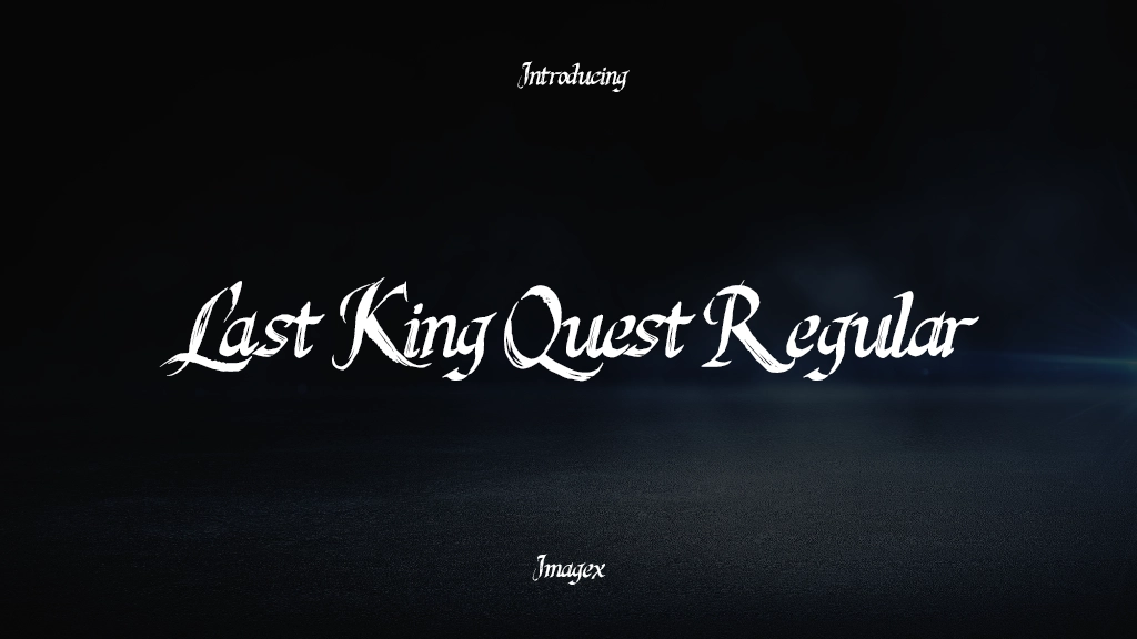 Last King Quest Regular Imagens de amostra de fonte  1