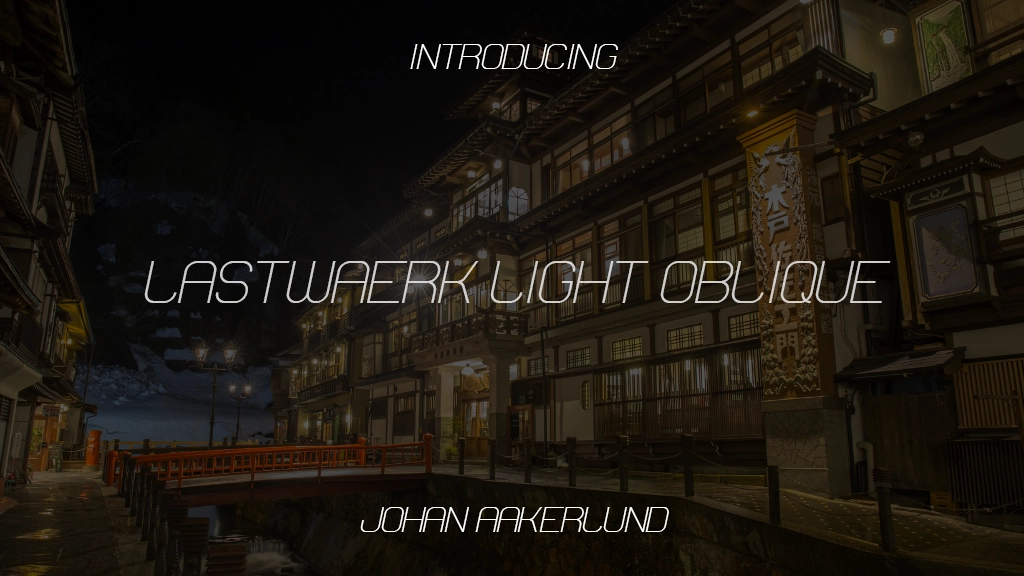 Lastwaerk light Oblique Beispielbilder für Schriftarten  1