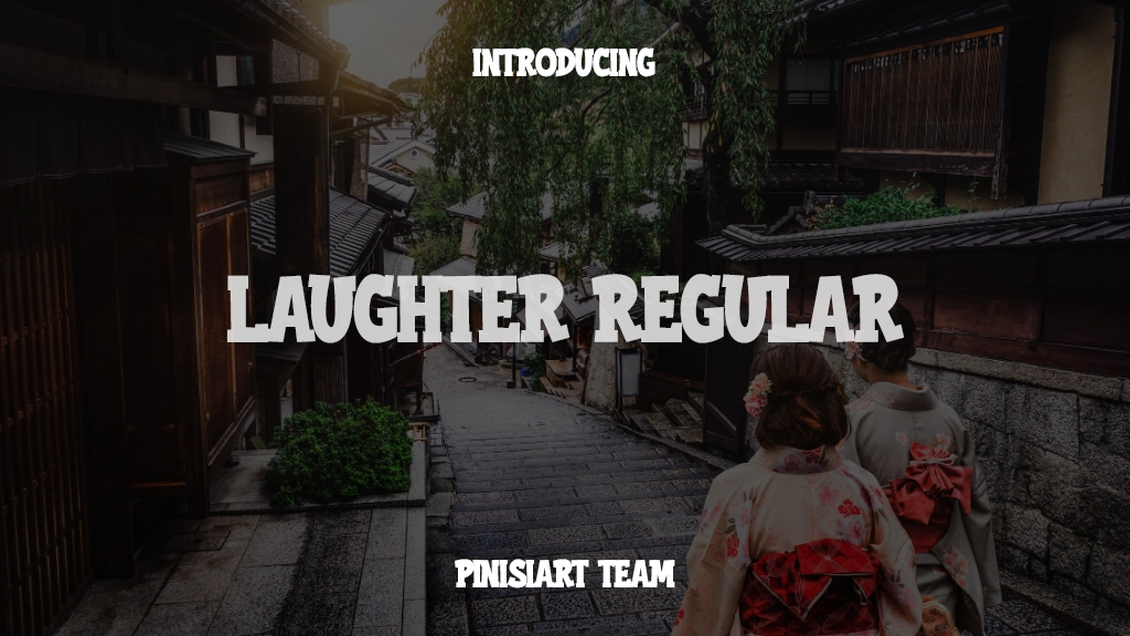 LAUGHTER Regular Images d’exemples de polices  1