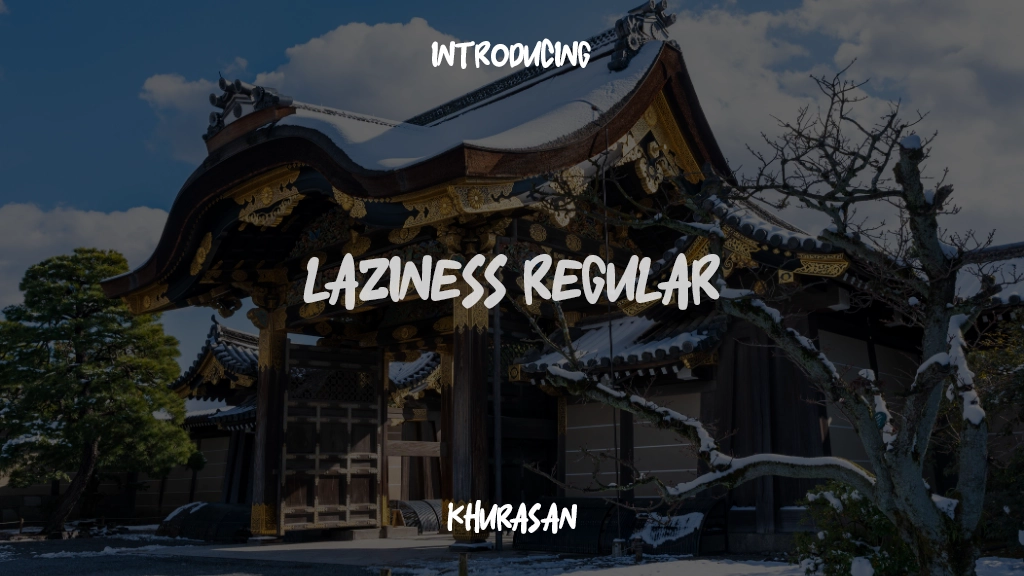 Laziness Regular Beispielbilder für Schriftarten  1