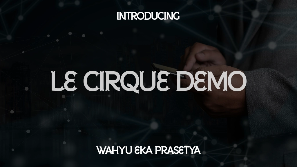 Le Cirque DEMO Beispielbilder für Schriftarten  1